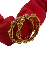 Gold Plated Antique Bangle Set For Women By Gehna Shop Antique Golden Bangles
